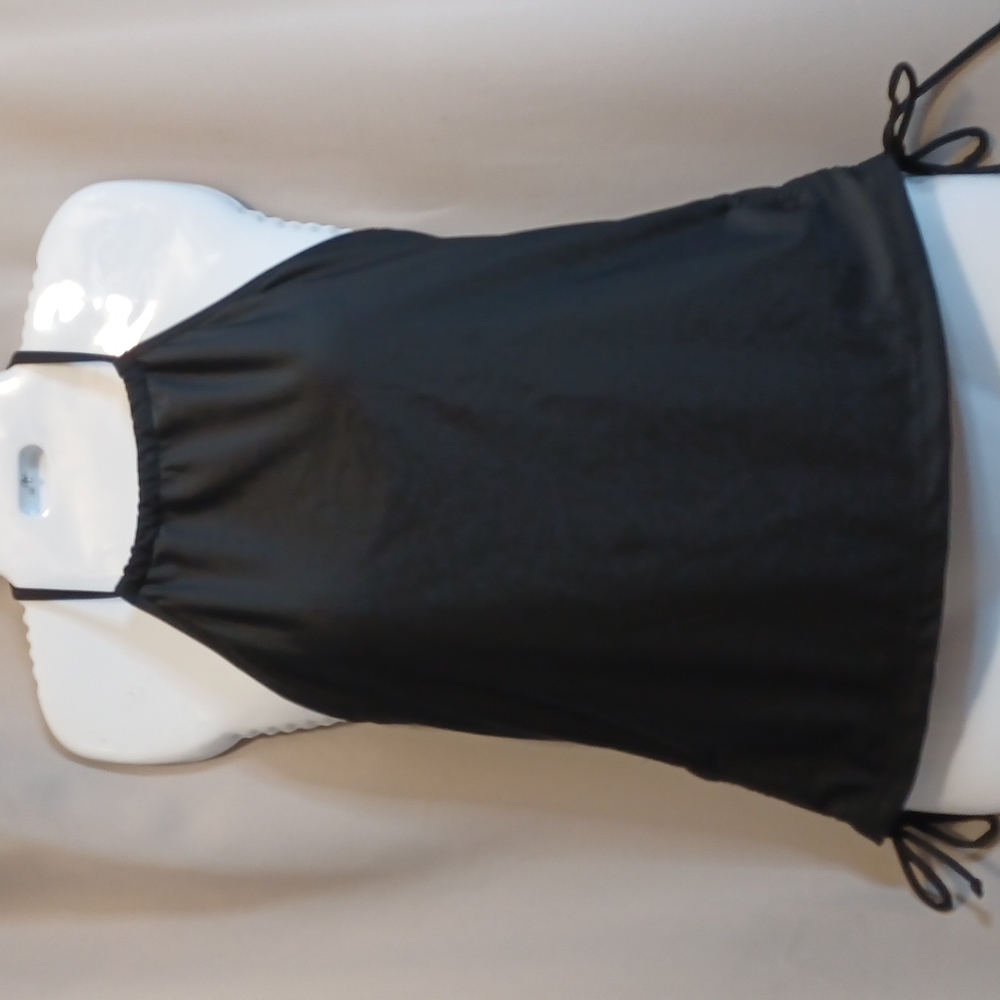 Beachsissi Black Halter Back Tankini Swimwear Top. Size L